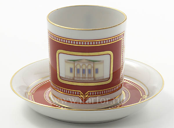 Cup and saucer tea Shchepochkina house Armorial