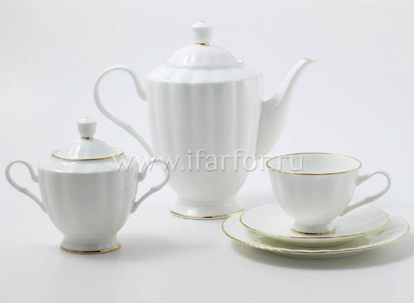 Сервиз чайный Золотая лента 6/20 Нега