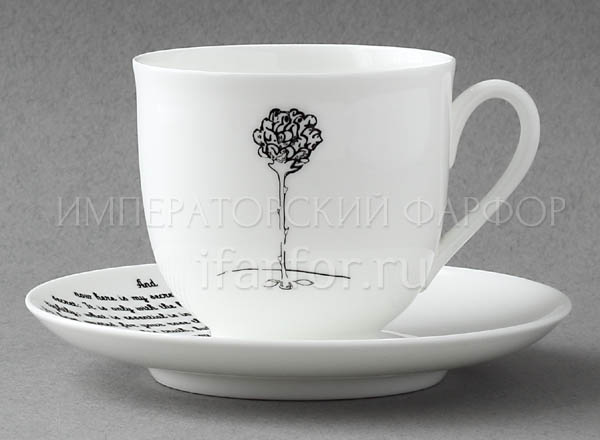Cup and saucer in a gift box Rose.The Little Prince Lily of the valley