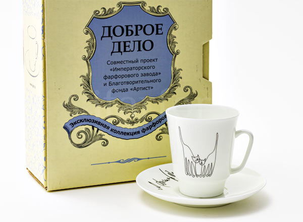 Cup and saucer in a gift box Cats (logo Actor) May