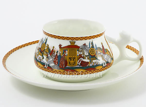 Cup and saucer Army of Dadon Bilibin