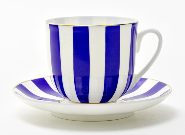Cup and saucer Yes and no (cobalt) Lily of the valley 2