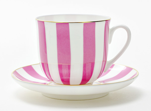 Cup and saucer Yes and no (pink) Lily of the valley 2