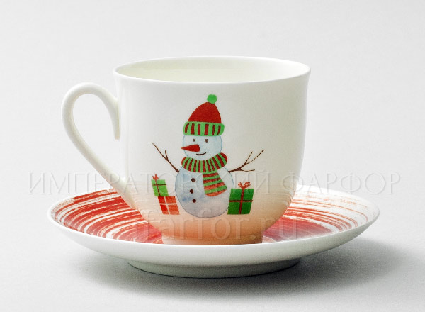 Cup and saucer Snowman Lily of the valley