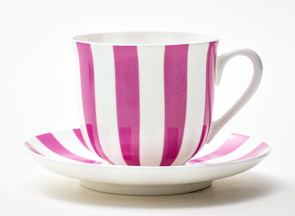 Cup and saucer Yes and no (pink) Lily of the valley