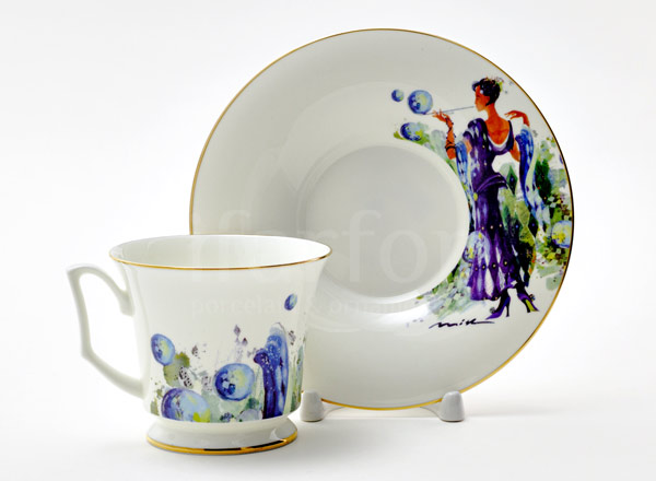 Чашка с блюдцем чайная Четыре сезона любви. Весна Юлия