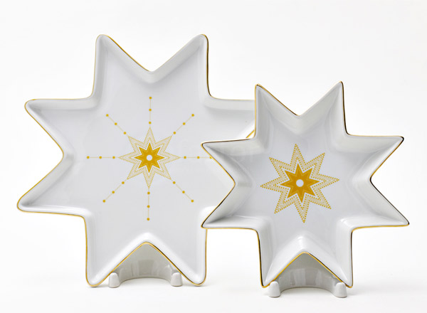 Set of plates in a gift box Azur gold Star