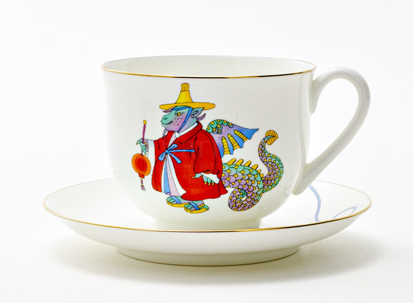 Чашка с блюдцем чайная Храбрый Юн Ландыш