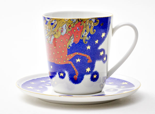 Cup and saucer tea Year of the Horse Bell