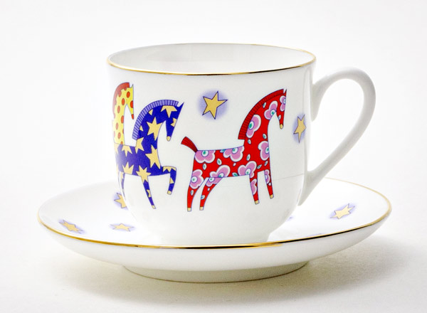 Чашка с блюдцем Год лошади Ландыш 2