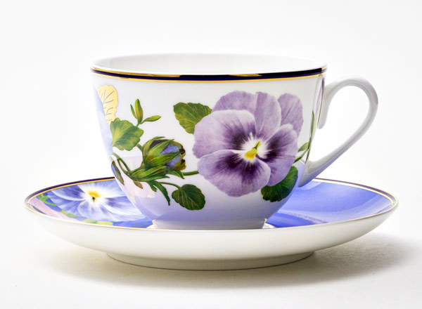 Cup and saucer tea Viola 2 Spring-2