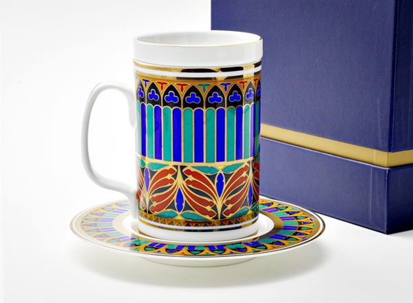 Бокал с блюдцем и крышкой в подарочной коробке Готический 10 Тор