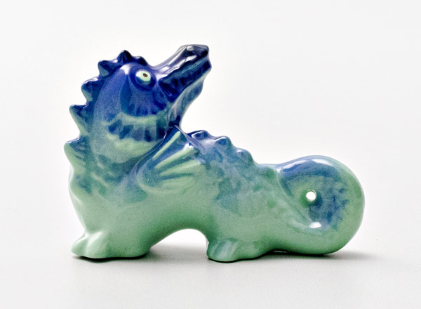 Sculpture Dragon 2 blue Joy