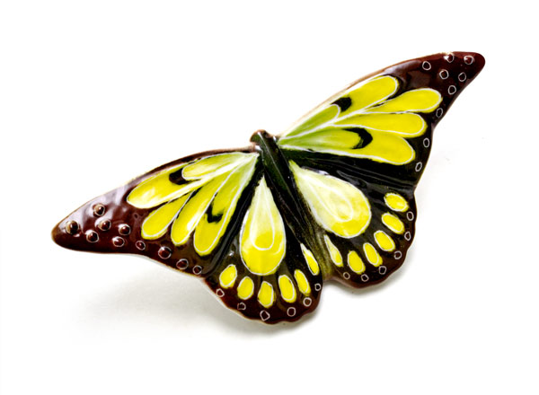 Sculpture Medium butterfly Yellow