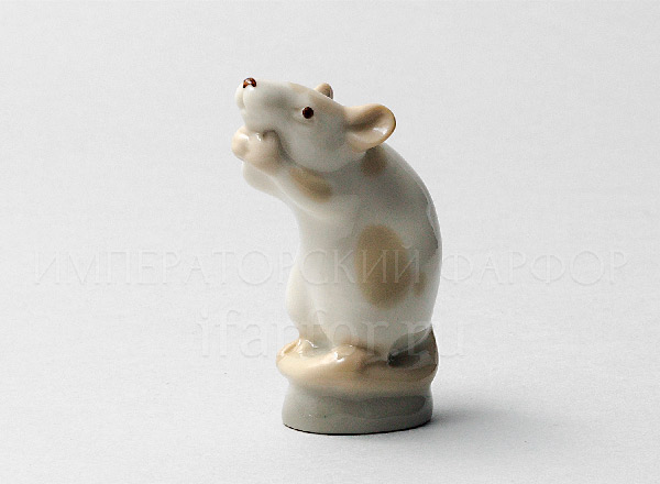 Sculpture White mouse Cream