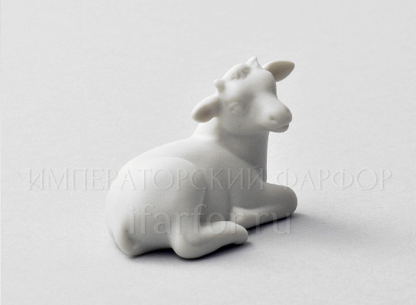Sculpture Baby bull-calf White