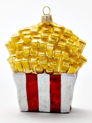 Елочная игрушка Картошка фри 85 x 105 мм.
