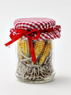 Елочная игрушка Кукуруза в банке 70 x 100 мм.