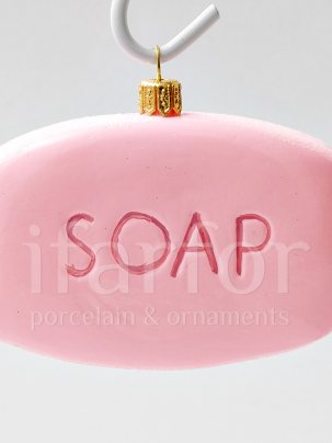 Елочная игрушка Мыло розовое 90 x 76 мм.