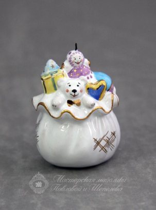 Елочная игрушка Мешок с подарками 35 x 40 мм.