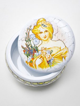 Шкатулка круглая Дамская