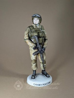Скульптура Русский солдат 70 x 200 мм.