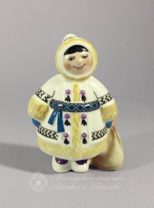 Елочная игрушка Мальчик с мешком 60 x 80 мм.