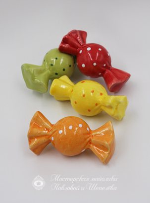 Елочная игрушка Конфета Карамель 80 x 40 мм.