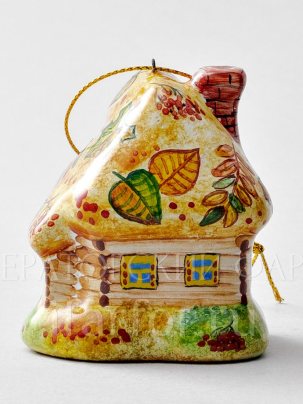 Елочная игрушка Избушка Избушка. Осень 55 x 65 мм.