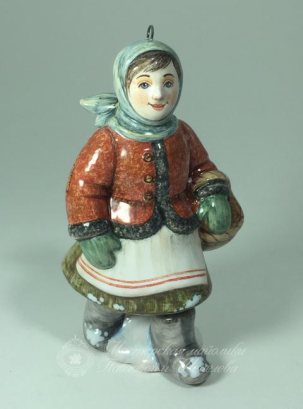 Елочная игрушка Двенадцать месяцев. Падчерица 55 x 103 мм.
