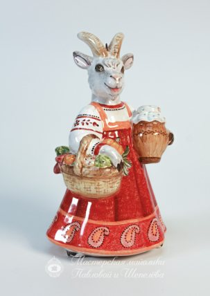 Елочная игрушка Коза мама