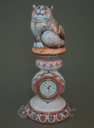 Часы каминные Котик 235 x 110 мм.