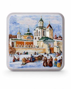 Плакетка Рельеф Спасский монастырь 180 x 180 мм.