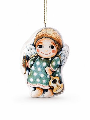 Елочная игрушка Ангел зеленый