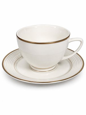 Чашка с блюдцем чайная Отводка золото Ivory 1/2 LEA 240 мл.