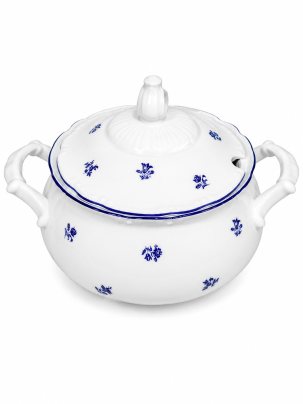 Супница и крышка Мелкие синие цветы Офелия