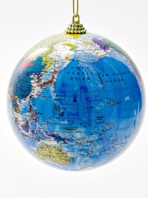 Елочная игрушка Шар Globus 100 x 110 мм.