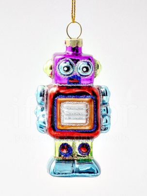 Елочная игрушка Маленький робот 90 мм.