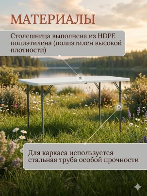 Stool Group Садовый стол,Пластик 122х61х74 см