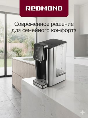 Термопот электрический РЕДМОНД RTP-806, 6 режимов, с моментальным нагревом, бесшумный, 2.7 л., 2600 Вт, серебристый