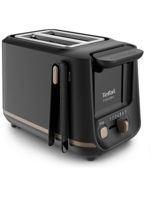 Тостер для хлеба Tefal Includeo TT533811, с 7 степенями поджаривания, магнитом для щипцов, 850 Вт, черный