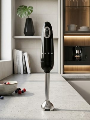 Погружной блендер SMEG HBF11BLEU, цвет черный глянцевый