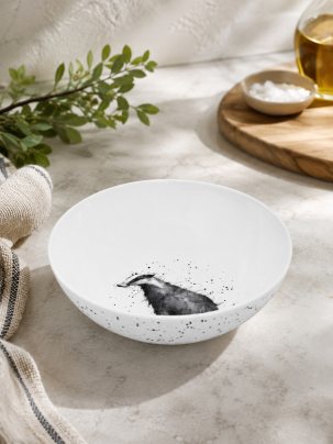 Тарелка для каши Royal Worcester "Забавная фауна Барсук" 15 см, фарфор