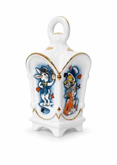 Елочная игрушка «Фонарик классический Алиса» Фарфор. 55 x 110 мм.