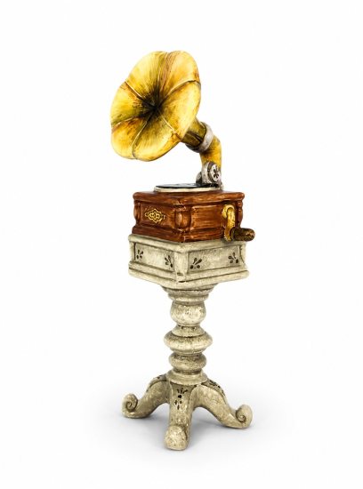 Скульптура «Граммофон» Майолика. 55 x 215 мм.