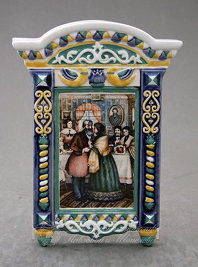 Наличник «Светлая пасха» Майолика. 200 x 200 мм.