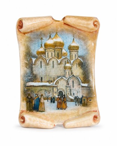 Свиток средний «Успенский собор» Майолика. 160 x 210 мм.
