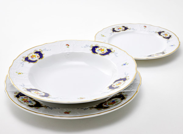 Set of plates Table Bernadotte Blue Eye 6/18 Bernadotte