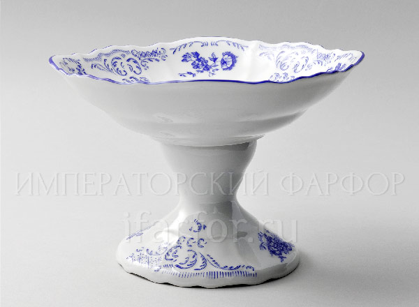 Vase for fruit footed Bernadotte Blue Roses Bernadotte