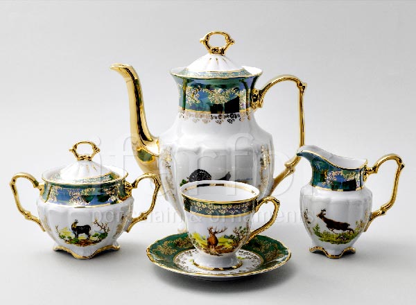 Coffee Set Hunting Green 6/15 Maria Teresa